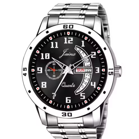 Luxury Black Dial with Dual Day-Date Display Watch